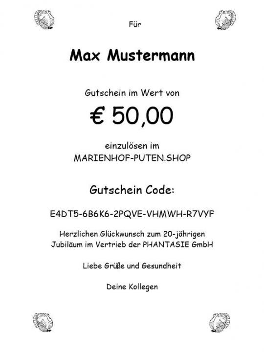 Marienhof Müller KG - Gutschein Voransicht